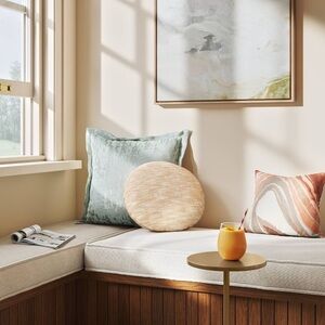 Tonal Patterned Chunky Embroidered Cotton Square Throw Pillow - Threshold™